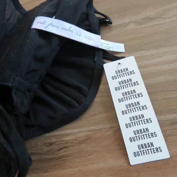 URBAN OUTFITTERS OUT FROM UNDER Rosabelle Tulle Rose Corset Black Whimsigoth NWT - Picture 14 of 14